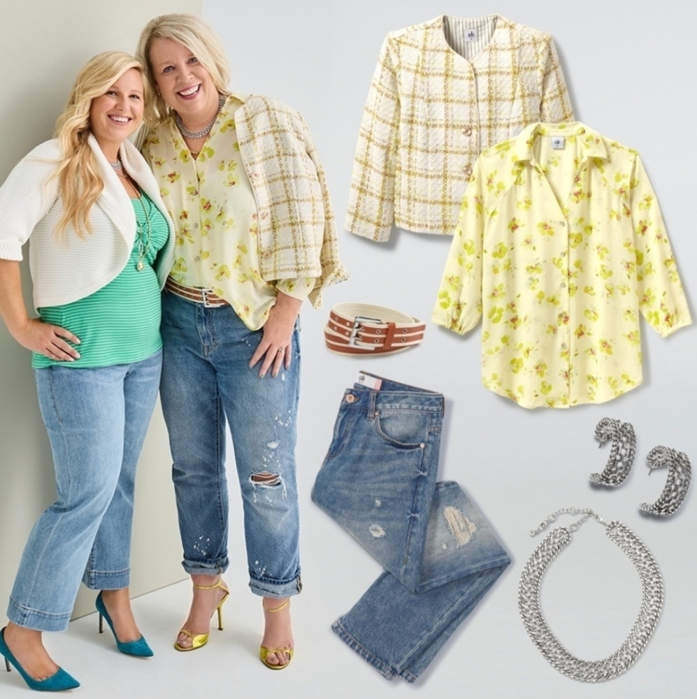 Cabi Go-to-blouse Spring 2023 flower floral light pastel muted yellow Sz S EUC - Picture 5 of 14